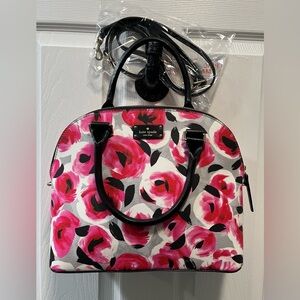 kate spade Carli Grove Street Rose Bed Floral Dome Satchel/Crossbody - NWOT